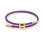 Versatile And Atmospheric H-Shaped Buckle Stainless Steel Rope Bracelet Adjustable Bracelet Titanium Steel Waterproof for Men - Image 7