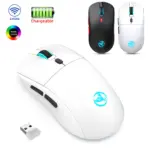 Rechargeable 2.4G USB Wireless Mouse  Adjustable 3600dpi 7 Colors RGB Comfortable Mice for Home Office Laptop Computer Gamer