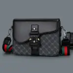 Fashionable Jacquard Pattern Men's Crossbody Bag High-End Casual Shoulder Bag for Commuting Business Waterproof Daily Sling Bag - Image 3