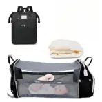 3 In 1 Diaper Bag Backpack Foldable Baby Bed Waterproof Travel Bag with USB Charge Diaper Bag Backpack with Changing Bed 3 types - Image 10