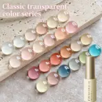 24pcs Translucent Series 24 Colors --- New Popular Nail Art Ultra-Bright Ice Translucent Series Nail Polish Gel Nail Art DIY