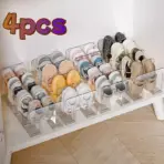 4 Grids Shoe Storage Device Shelf Saves Space Children's Shoes Storage Box Shoe Box Student Dormitory Shoe Cabinet Shoe Rack - Image 7