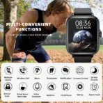 1.83'' Waterproof Smart Watch with Message Answer Call Sleep Monitoring Sports Pedometer Information Alerts For iPhone Android - Image 2