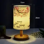 LED Square Decoration Table Lamps Simple Chinese Style Dimmable EU Plug Night Light Fabric Lampshade Bedroom Bedside Lights - Image 9