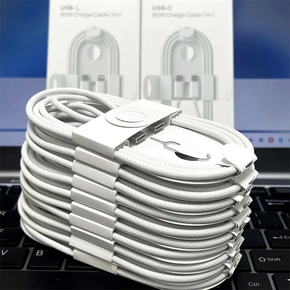 Sfdcf102a19fc4331886186f397bde147t.webp 1-50Pcs 60W Type C Weaving Cable For Apple iPhone 14 13 12 11 15 17 16 Pro Max Plus USB C Fast Charging Cable Phone Accessories - Image 1