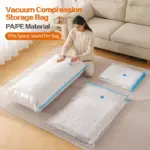 Vacuum Storage Bags With Valve Folding Compressed Space Saving Clothes Storage Big Size For Towel Cloth Blanket