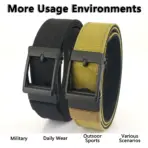 TUSHI Hard Thickened gun hanging double-layer nylon cloth tactical belt for Men versatile outdoor automatic buckle men's belt - Image 4