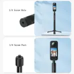 For Insta360 X6 X5 X4 X3 Invisible Selfie Stick Extended Selfie Stick for GoPro 13 12 DJI Action 6 5 4 Camera Aluminum Stand - Image 2