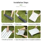 WESTTUNE Mini Camping Table Ultralight Portable Aluminum Alloy Outdoor Table Roll-Up Folding Table for Backpacking Picnic BBQ - Image 5